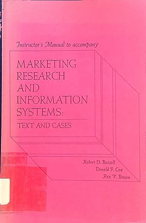 Seller image for Instructor's Manual to accompany Marketing Research and Information Systems: Text and Cases for sale by books4less (Versandantiquariat Petra Gros GmbH & Co. KG)