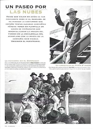 Seller image for LAMINA 37206: Gene Kelly y Romy Schneider bajando de aviones for sale by EL BOLETIN