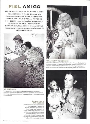 Seller image for LAMINA 37218: Bette Davis, Gregory Peck y Jayne Masfield con sus mascotas for sale by EL BOLETIN