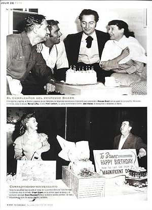 Seller image for LAMINA 37240: Cumpleaos de Rossano Brazzi y Ginger Rogers for sale by EL BOLETIN