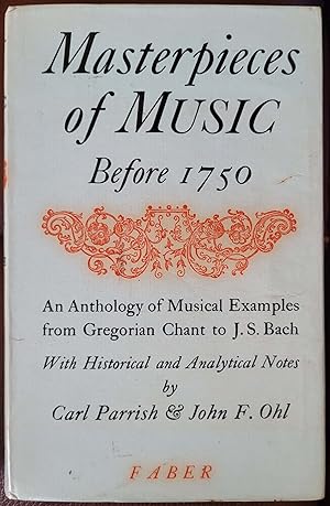 Seller image for Masterpieces of Music Before 1750 for sale by Hanselled Books