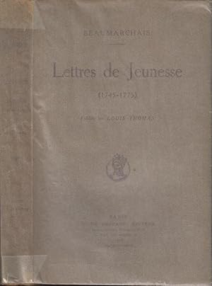 Imagen del vendedor de Lettres de jeunesse (1745-1775), publies par Louis Thomas. a la venta por Librairie Diona