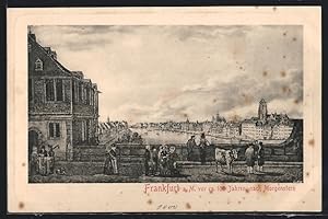 Bild des Verkufers fr Knstler-Ansichtskarte Frankfurt a. M., Ortsansicht vor ca. 100 Jahren nach Morgenstern zum Verkauf von Bartko-Reher
