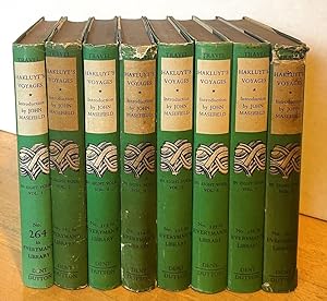 Image du vendeur pour The Principal Navigations Voyages Traffiques and Discoveries Of The English Nation Made By Sea Or Overland To The Remote And Distant Quarters Of The Earth At Any Time Within The Compass Of These 1600 Years [HAKLUYT'S VOYAGES] (COMPLETE 8-VOLUME SET) mis en vente par Nighttown Books