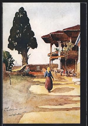Seller image for Knstler-Ansichtskarte Salonique, Tekk des Derviches tourneurs for sale by Bartko-Reher