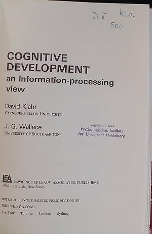 Seller image for Cognitive Development: An Information Processing View for sale by books4less (Versandantiquariat Petra Gros GmbH & Co. KG)