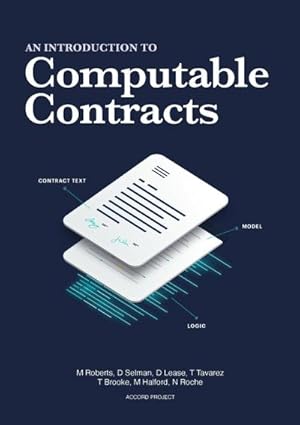 Immagine del venditore per An Introduction to Computable Contracts venduto da AHA-BUCH GmbH