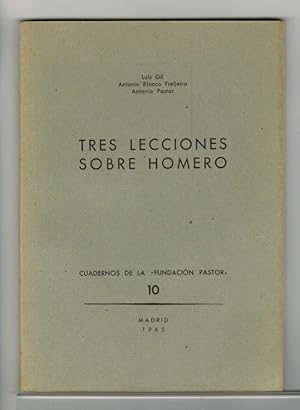 Immagine del venditore per Tres lecciones sobre Homero. venduto da La Librera, Iberoamerikan. Buchhandlung