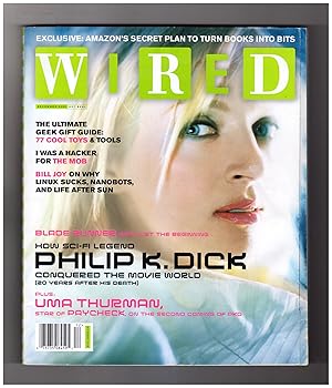 Wired Magazine - December, 2003. Uma Thurman Cover. Philip K. Dick - Conqueror of Film Sci-Fi; Ha...