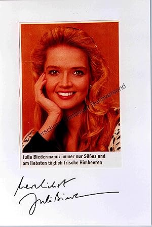 Bild des Verkufers fr Original Autogramm Julia Biedermann /// Autograph signiert signed signee zum Verkauf von Antiquariat im Kaiserviertel | Wimbauer Buchversand