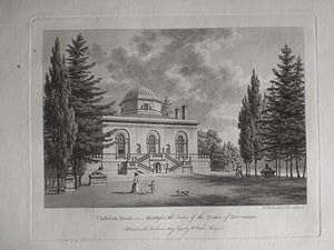 Original Antique Engraving Illustrating Chiswick House in Middlesex, The Seat of the Duke of Devo...