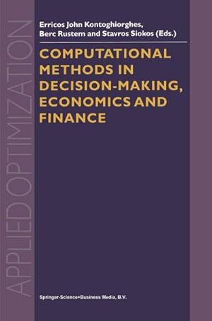 Image du vendeur pour Computational Methods in Decision-Making, Economics and Finance mis en vente par AHA-BUCH GmbH