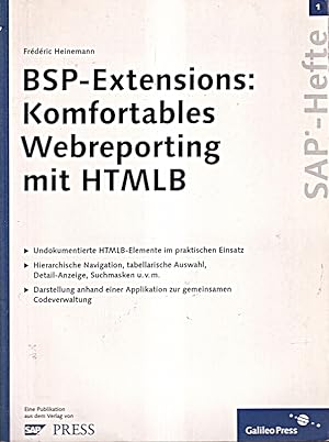 Image du vendeur pour BSP-Extensions: Komfortables Webreporting mit HTMLB: SAP-Heft 1 (SAP-Hefte) [Tas mis en vente par Die Buchgeister