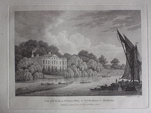 Original Antique Engraving Illustrating the Seat of the Rt.Hon. Welbore Ellis at Twickenham in Mi...
