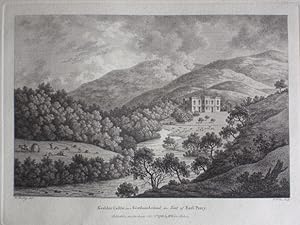 Original Antique Engraving Illustrating Keelder Castle in Northumberland, the Seat of Earl Percy,...