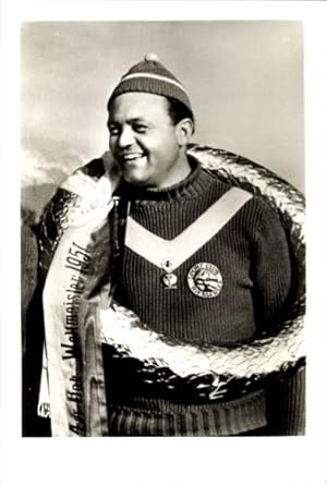 Bild des Verk�ufers f�r Ansichtskarte / Postkarte Andreas Anderl Ostler, Bobfahrer, Weltmeister 1951, Autogramm zum Verkauf von akpool.de - akpool GmbH