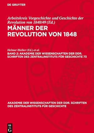 Immagine del venditore per M�nner der Revolution von 1848 M�nner der Revolution von 1848. Band 2 venduto da AHA-BUCH GmbH