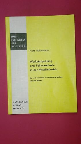Seller image for WERKSTOFFPR�FUNG UND FEHLERKONTROLLE IN DER METALLINDUSTRIE for sale by Butterfly Books GmbH & Co. KG