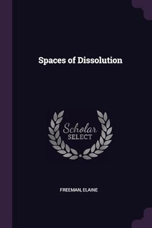 Imagen del vendedor de Spaces of Dissolution a la venta por AHA-BUCH GmbH