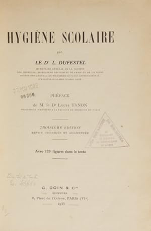 Seller image for HYGI�NE SCOLAIRE. for sale by Livraria Castro e Silva