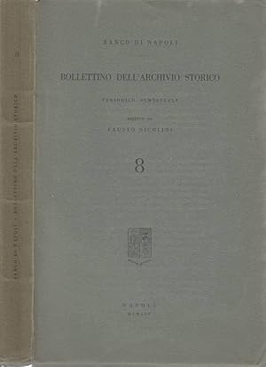 Immagine del venditore per Bollettino dell'archivio storico n 5-8 anno 1954, vol II Periodico semestrale venduto da Biblioteca di Babele