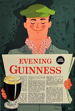 Imagen del vendedor de Guinness Evening Guinness Late Extra News que vende AntikBar Original Vintage Posters
