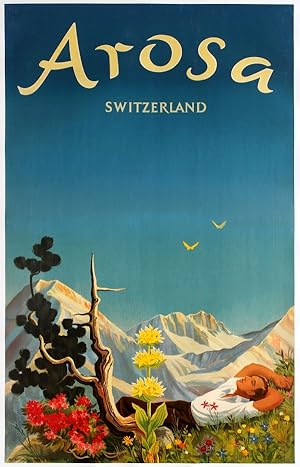 Seller image for Arosa Switzerland Hans Aeschbach for sale by AntikBar Original Vintage Posters