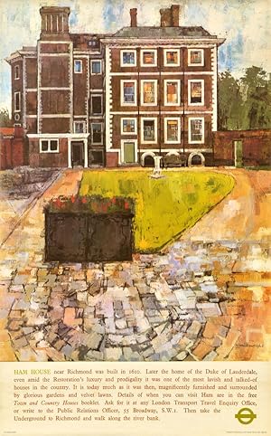 Bild des Verk�ufers f�r LT Ham House Richmond London Transport Country Walks zum Verkauf von AntikBar Original Vintage Posters