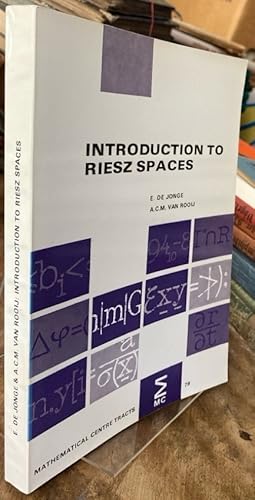 Immagine del venditore per Introduction to Riesz Spaces. venduto da Antiquariat Thomas Nonnenmacher