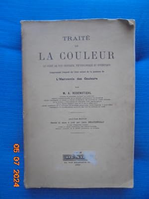 Image du vendeur pour Trait de la couleur au point de vue physique, physiologique et esthtique. Comprenant l'expos de l'tat actuel de la question de l'Harmonie des couleurs. 2e dition (1934), revue et mise  jour par Julie BEAUDENEAU mis en vente par Les Livres des Limbes