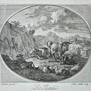 Bild des Verk�ufers f�r Andreas Leicher - Le Pasteur - o.J. - Kupferstich zum Verkauf von Irrgang Fine Arts