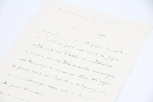 Lettre autographe datée et signée adressée à Eugène Vallée à propos d'une édition des ses oeuvres...