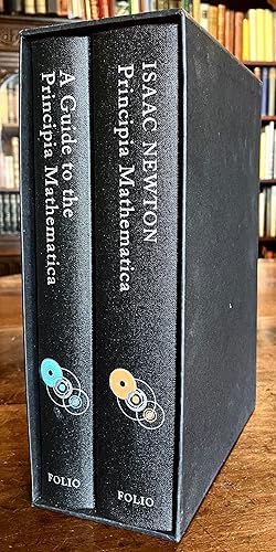 Seller image for PRINCIPIA MATHEMATICA. MATHEMATICAL PRINCIPLES OF NATURAL PHILOSOPHY BY ISAAC NEWTON PLUS A GUIDE TO NEWTON'S PRINCIPIA MATHEMATICA BY I. BERNARD COHEN WITH AN INTRODUCTION BY STEPHEN HAWKING. COMPLETE SET IN TWO VOLUMES for sale by Elder Books