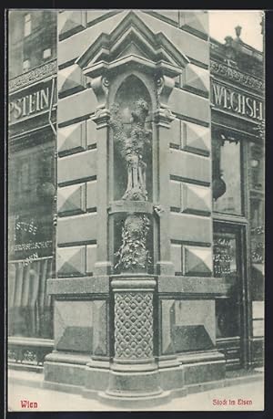 Seller image for Ansichtskarte Wien, Stock im Eisen, verzierte Hausfassade for sale by Bartko-Reher