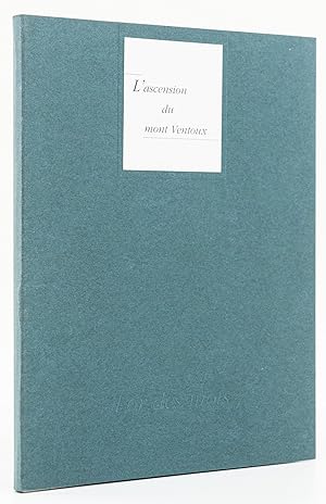 Seller image for Francois P�trarque: L'ascension du mont Ventoux. Texte latin, traduction en vis-�-vis et commentaires de Paul Bachmann. - for sale by Antiquariat Tautenhahn