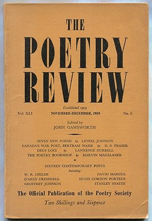 Bild des Verkufers fr The Poetry Review - Vol. XLI, No. 6 (November-December 1950) zum Verkauf von Between the Covers-Rare Books, Inc. ABAA