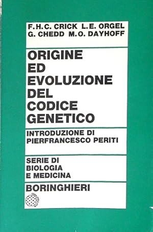 Bild des Verkufers fr Origine ed evoluzione del codice genetico zum Verkauf von FIRENZELIBRI SRL