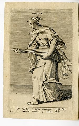 Imagen del vendedor de Antique Master Print-PROPOSOPOGRAPHIA-FOEDUS-COVENANT-Galle-c.1585 a la venta por Pictura Prints, Art & Books