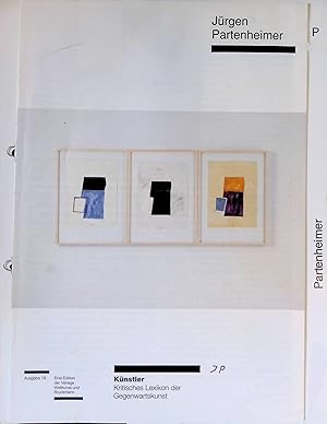 Immagine del venditore per J�rgen Partenheimer K�nstler - Kritisches Lexikon der Gegenwartskunst. venduto da books4less (Versandantiquariat Petra Gros GmbH & Co. KG)