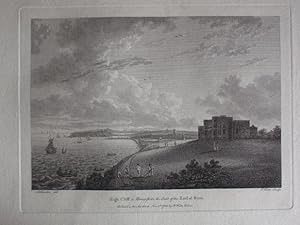 Original Antique Engraving Illustrating High Cliff in Hampshire, the Seat of the Earl of Bute, By...