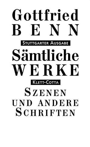 Bild des Verkufers fr Smtliche Werke - Stuttgarter Ausgabe. Bd. 7.1 (Smtliche Werke - Stuttgarter Ausgabe, Bd. 7.1). Tl.1 | Szenen, Dialoge, "Das Unaufhrliche", Gesprche und Interviews, Nachtrge, Medizinische Schriften zum Verkauf von preigu