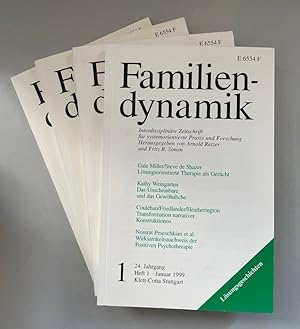 Immagine del venditore per [ 4 B�nde ] Familiendynamik, 24. Jahrgang, Hefte 1-4, 1999 (= Kompletter Jahrgang). Interdisziplin�re Zeitschrift f�r systemorientierte Praxis und Forschung. venduto da Fundus-Online GbR Borkert Schwarz Zerfa�