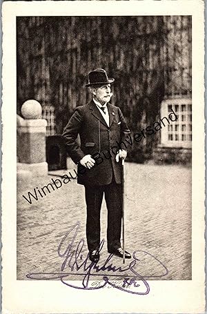 Signierte Postkarte Kaiser Wilhelm II (1859-1941) /// Autogramm Autograph signiert signed signee