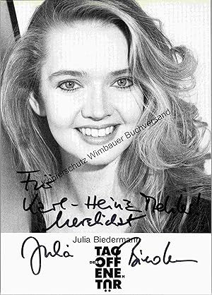 Bild des Verkufers fr Original Autogramm Julia Biedermann /// Autograph signiert signed signee zum Verkauf von Antiquariat im Kaiserviertel | Wimbauer Buchversand