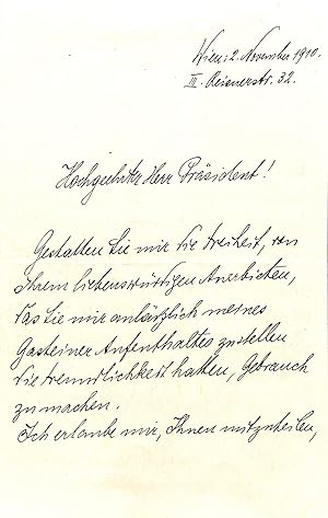 Bild des Verk�ufers f�r Eigenh. Brief mit U. zum Verkauf von Eberhard K�stler Autographen&B�cher oHG