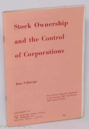 Stock ownership and the control of corporations