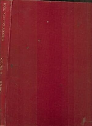 Immagine del venditore per Book Auction Records: 1976-77 v. 74 venduto da WeBuyBooks