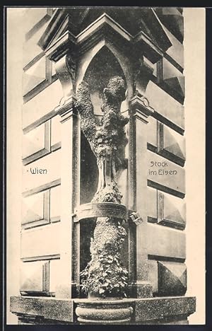 Seller image for Ansichtskarte Wien, nahe Ansicht des Stock im Eisen for sale by Bartko-Reher
