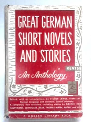 Bild des Verk�ufers f�r Great German Short Novels And Stories zum Verkauf von World of Rare Books