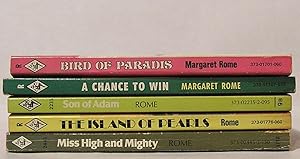 Lot of 5 Margaret Rome Harlequin Romance novels with red edges